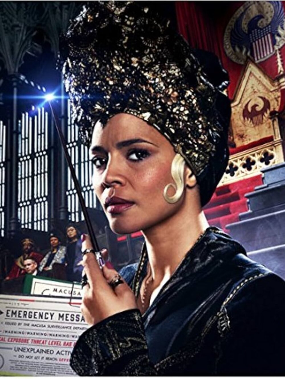 Seraphina Picquery Character Wand Replica with Collector Box & Universal Map - Picture 10 of 10